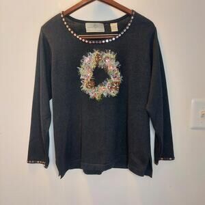 Design Options Phillip Jane Gordon Womens Sweater Size Large Sparkely Black